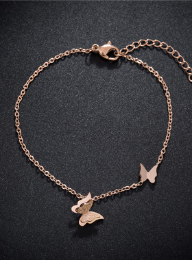 韩版轻奢钛钢蝴蝶手链