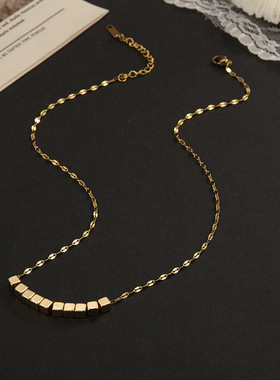 简约钛钢十全十美项链