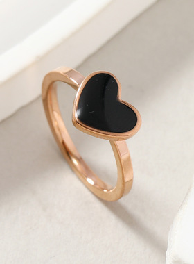 跨境钛钢情侣戒指女12