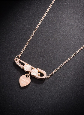 新款创意别针项链女15