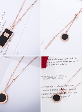 秋冬轻奢毛衣链女6042