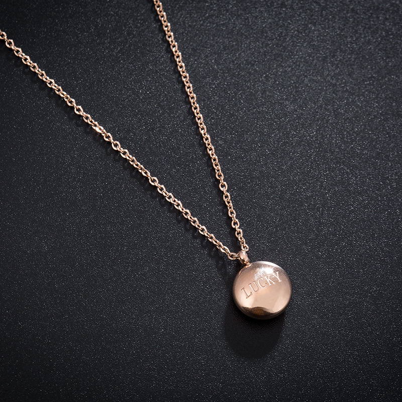 新款钛钢金豆朴惠同款项链 小圆豆玫瑰金锁骨链韩版时尚饰品批发