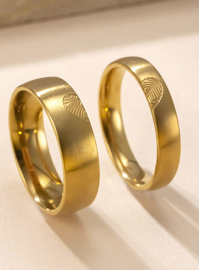 跨境新款不锈钢情侣对戒