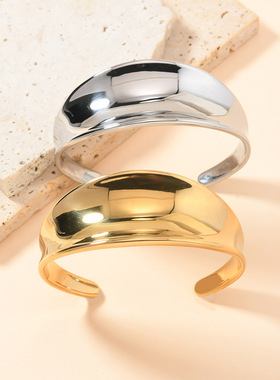 跨境新品开口手镯镀18K金