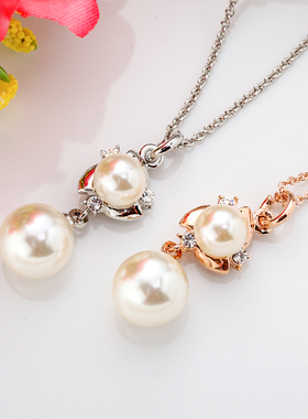 仿真钻石镀金合成珍珠