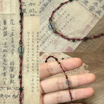 新中式国潮平安扣串珠编绳手链