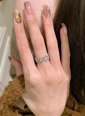 甜美时尚蕾丝花环戒指