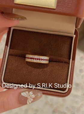 十里间【本命红双排戒指】气质