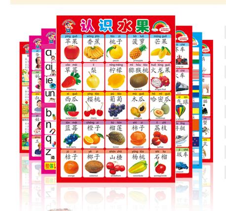 認知弟子規拼音無聲掛圖發音字文化聲母超大貼圖早教巧虎智慧