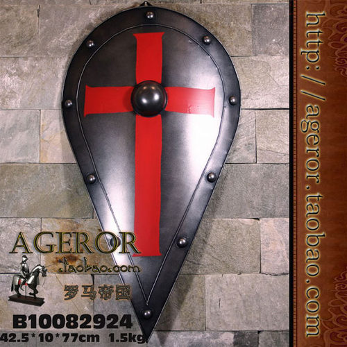 装饰挂件酒吧书房欧式风盾牌