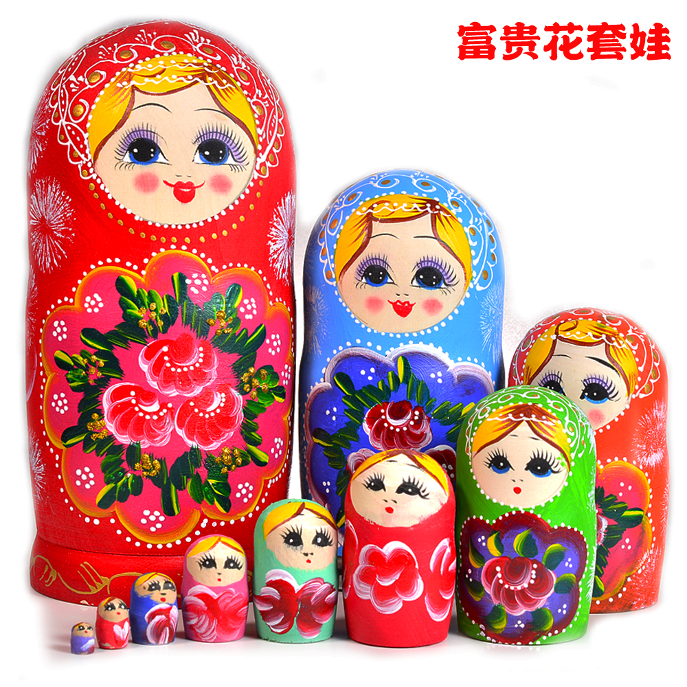 俄罗斯套娃10层5层叠叠乐女孩男孩卡通儿童礼物哈尔滨满洲里特产