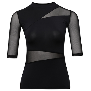 摩登赛服跳舞衣上衣新款时尚国标拉丁舞蹈练功服短袖形体服女高端