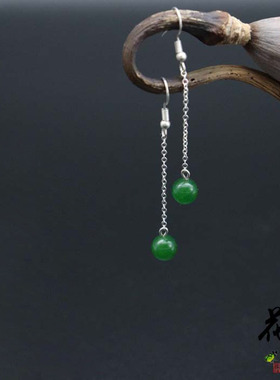 帝王绿日常旗袍温婉风耳夹玉髓