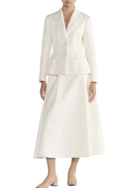 七七26年早春高腰提花半身裙（含35真丝）B6051-1