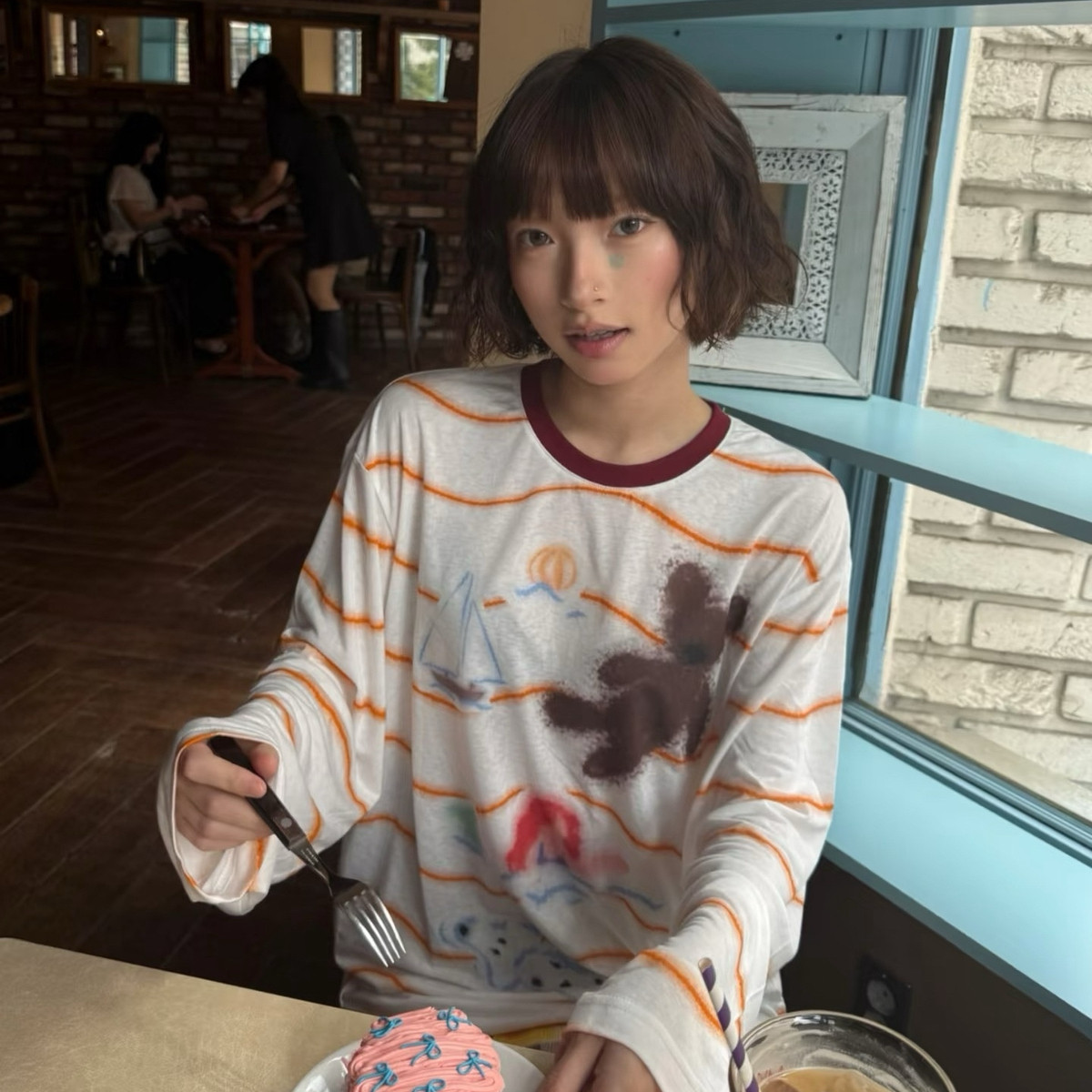 七七设计宽松慵懒风长袖T恤衫中长款小衫长袖T恤(南油小众)26859,女装/女士精品,毛针织衫,淘宝优惠券,粉丝福利购,淘宝优惠卷