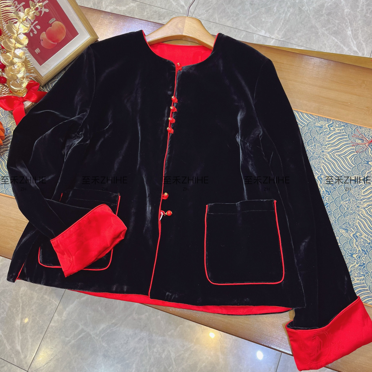 七七设计极简大牌老钱新中式真丝丝绒双面穿提花短外套YS3-t490,女装/女士精品,时尚套装,淘宝优惠券,粉丝福利购,淘宝优惠卷