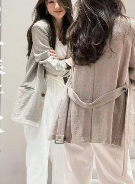 七七小众设计夏上新月光白微弹明线设计休闲裤J805