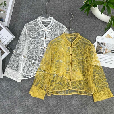 七七设计2026夏上新醋酸丝上身百搭又好看国风小衫YS109-G357