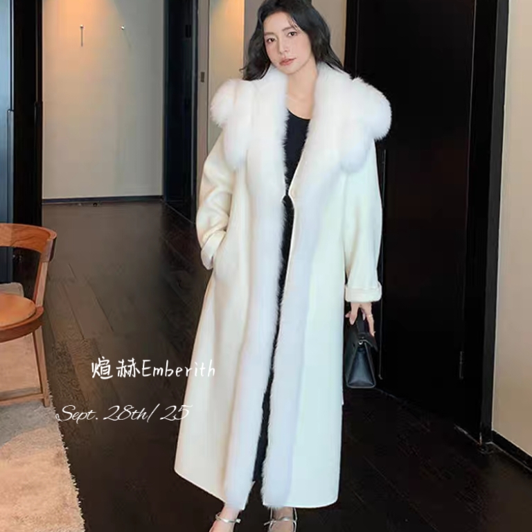 七七设计保暖羊毛外套(配可拆卸毛领)(含100澳毛)S1-KBL4999