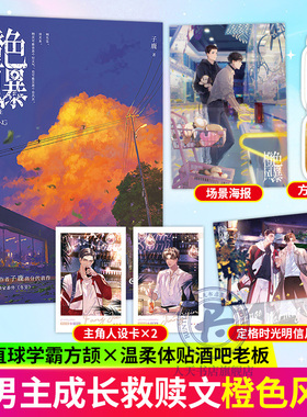 赠海报明信片人设卡 橙色风暴 子鹿著 纯爱青春言情小说 年下直球学霸方颉X温柔体贴酒吧老板江知津 陈年烈狗轻狂可爱过敏原同类书