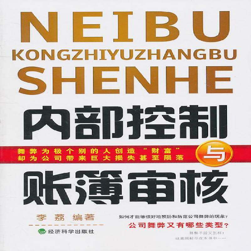 正版书籍 内部控制与账簿审核李荔经济科学出版社管理企业内部计 人天书店畅销书排行榜