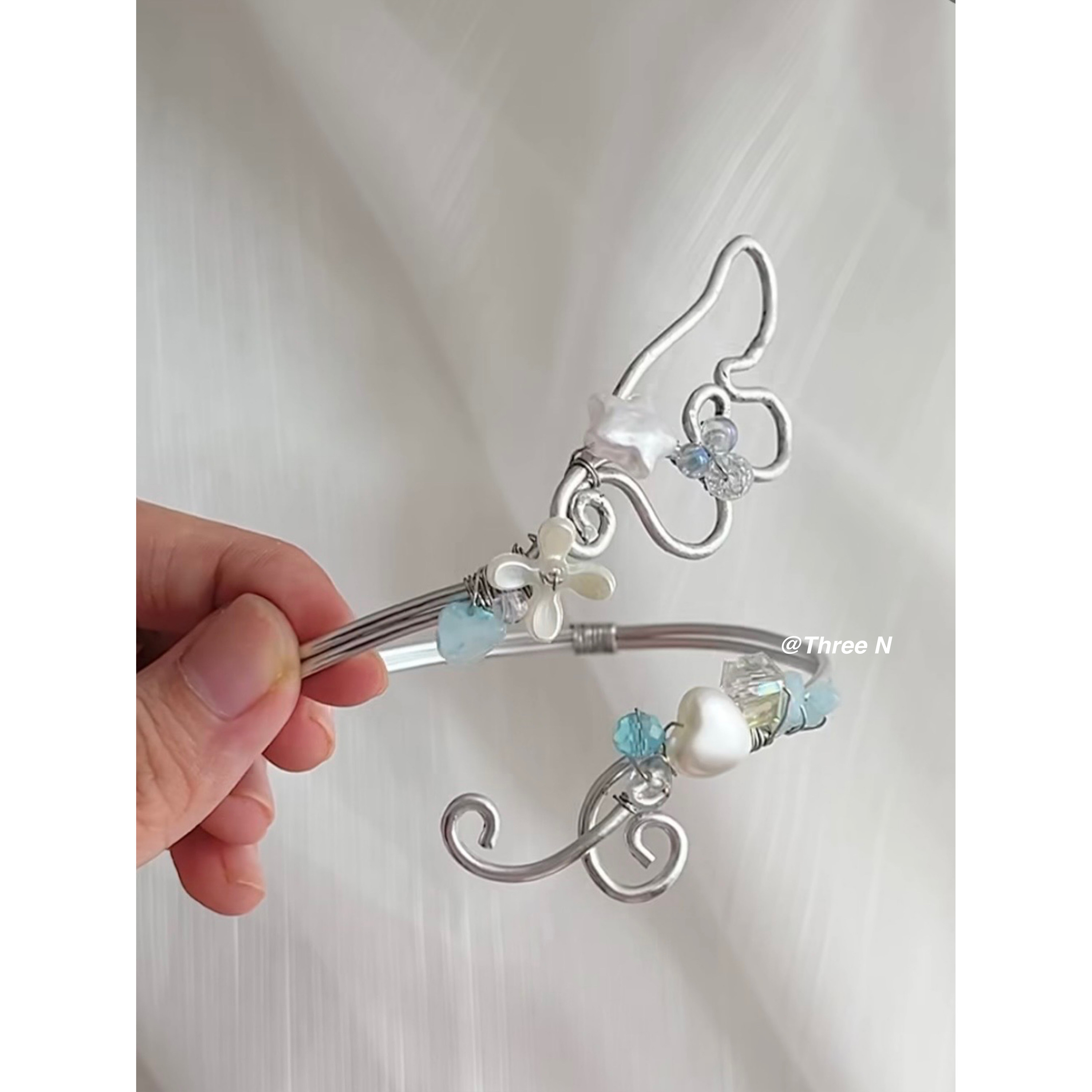 thumbnail for Three N personalized niche design wings arm ring bracelet ins cool fashionable bracelet cute high-end sense girl