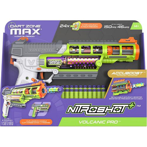 Dart Zone Nitroshot+ Volcanic火山短弹高性能软弹发射器玩具枪