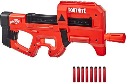 孩之宝NERF热火Fortnite 堡垒之夜SMG P90软弹发射器儿童玩具枪