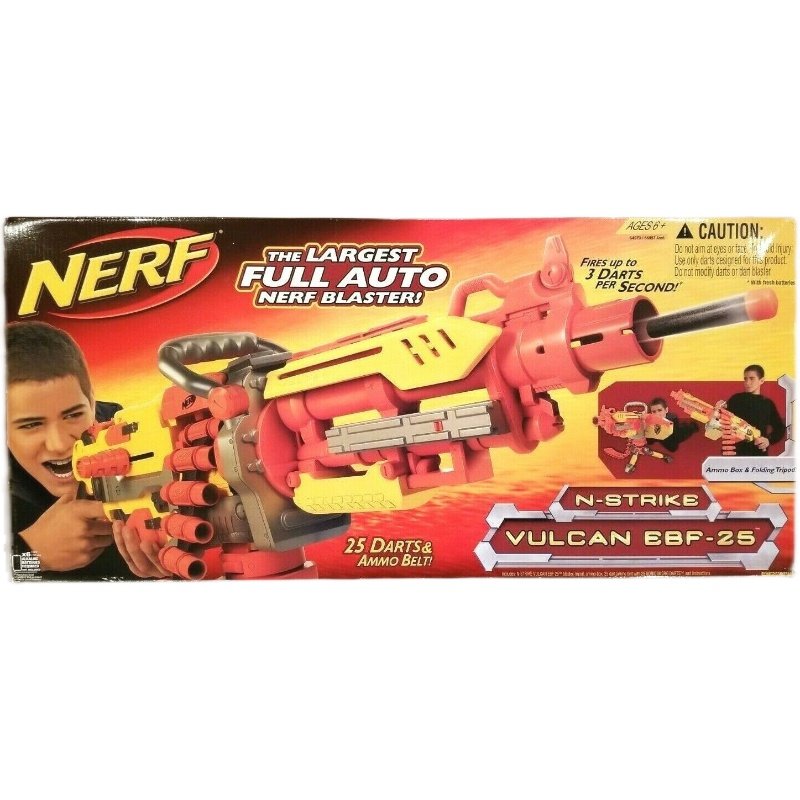 美版橙机nerf热火黄色火神发射器电动软弹发射器儿童玩具枪稀有