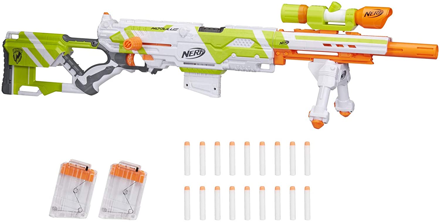 孩之宝NERF热火Longstrike Modulus模块狙软弹发射器儿童玩具枪