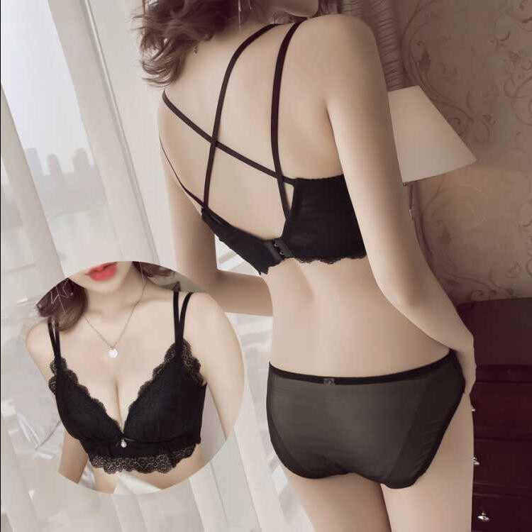 交叉美背 薄款少女士内衣无钢圈夏蕾丝性感深V聚拢文胸罩单件套装|msdalam kategori Pakaian Dalam/seluar dalam lelaki/tracksuit, Set Bra - dari Buy2taobao.com untuk memberikan perkhidmatan ejen Taobao profesional membeli