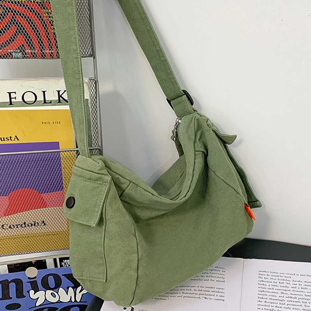 Female Canvas Fabric Hobo Soft Slouchy Shoulder Bag Y2K Stud 运动包/户外包/配件 双肩背包 原图主图