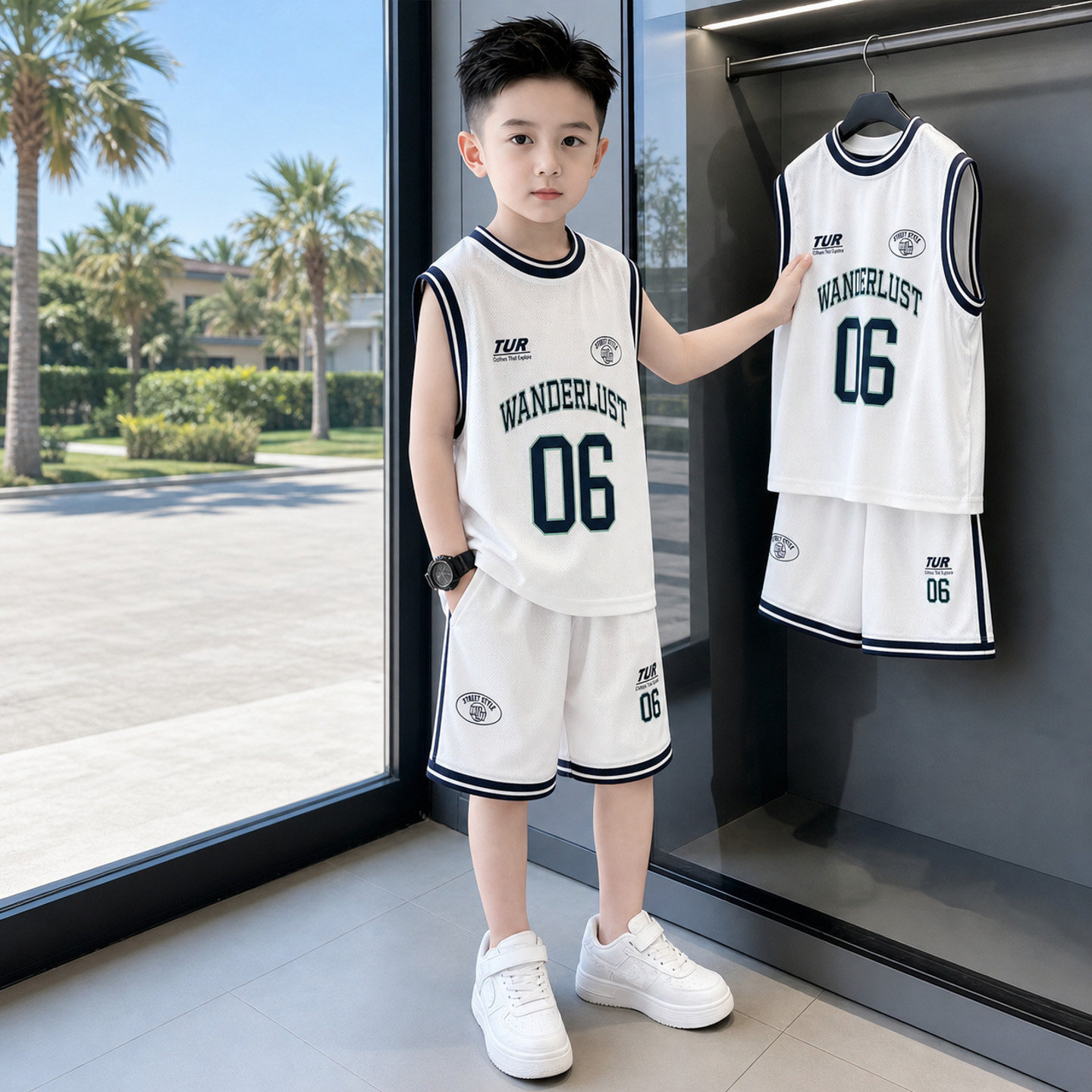 男童篮球服无袖套装2026新款夏季薄款男孩凉感速干背心运动两件套