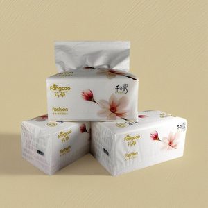 芳草 千姿秀抽取式纸巾160*180*480张 2提16包可湿水热销家庭用纸