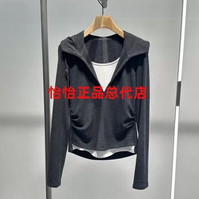 艾诺丝国内正品国内代购2025秋新款连帽针织开衫上衣卫衣AR604114