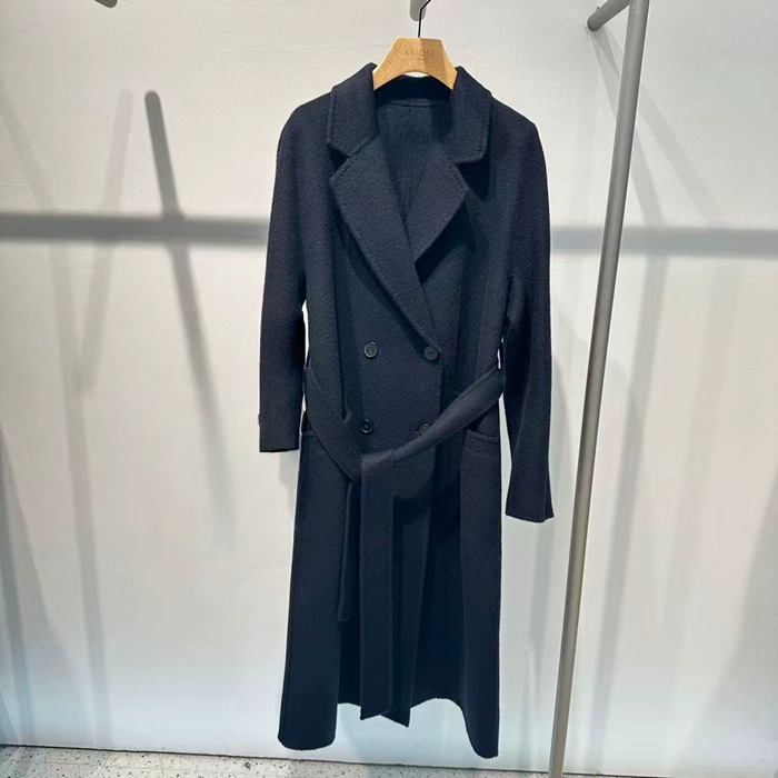 艾诺丝国内正品专柜代购2025冬装新款收腰呢大衣女AR234021-3580