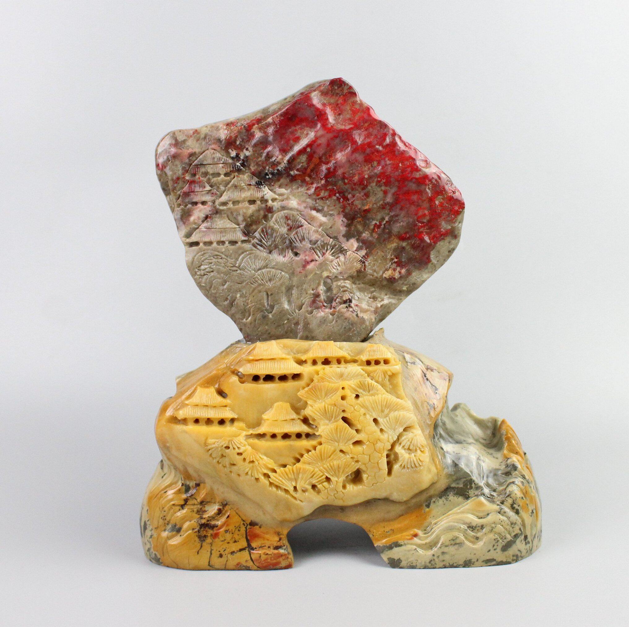 瑰丽天空昌化鸡血石雕摆件红艳精美青田寿山巴林纯手工艺掌柜推荐