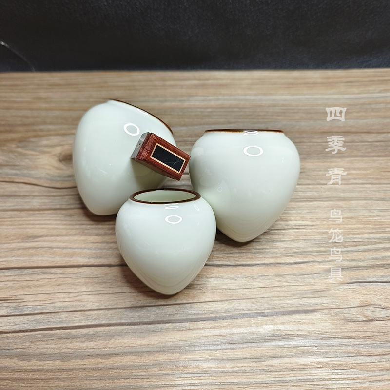 景德镇鸟食罐鸟食杯白色