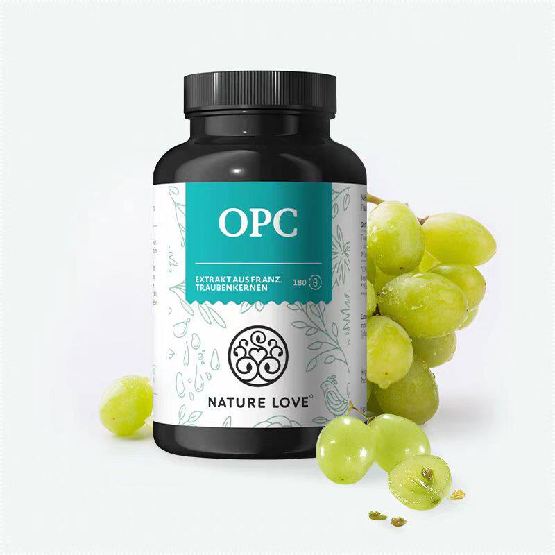 德国NatureLove进口葡萄籽胶囊焕亮OPC白葡萄低聚原青花素180粒
