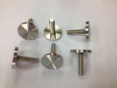不锈钢(304)广告钉 镜钉 装饰钉 玻璃固定螺丝M8x25外圆x50牙长