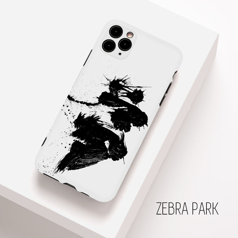 梦字艺术泼墨黑白色冷淡风小众40适用p华为怕30pro手机壳mate