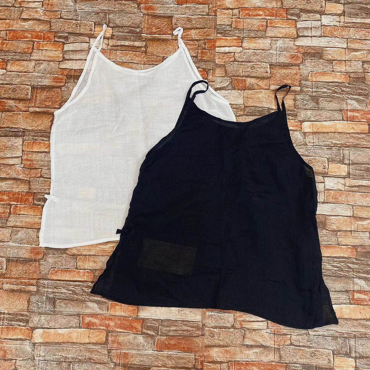 苎麻盘扣开叉吊带背心(衣长66胸围106)