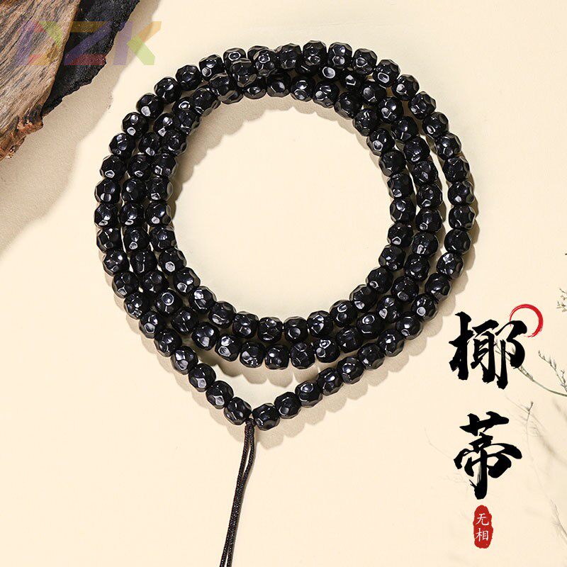 精工雕刻无相椰蒂手串圆珠桶珠直切大肠高抛高级感文玩佛珠手链m1