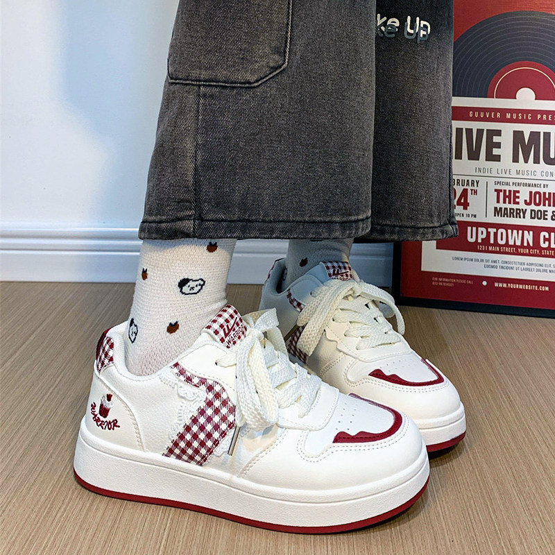 回力酒红色小白鞋女款2025年秋季新款爆款女鞋软底厚底百搭板鞋女,女鞋,时尚休闲鞋,淘宝优惠券,粉丝福利购,淘宝优惠卷