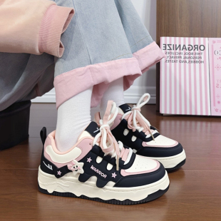 厚底板鞋 女增高黑色休闲运动鞋 女款 百搭小白鞋 子 2026新款 回力女鞋