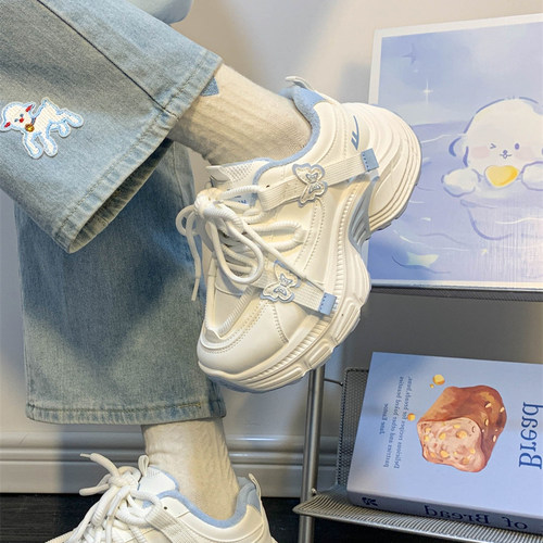 回力冬季加绒蝴蝶老爹鞋