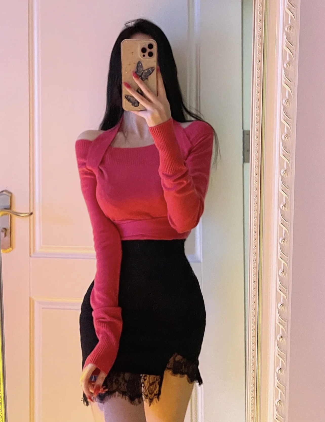 针织上衣很大wcouture返场体态