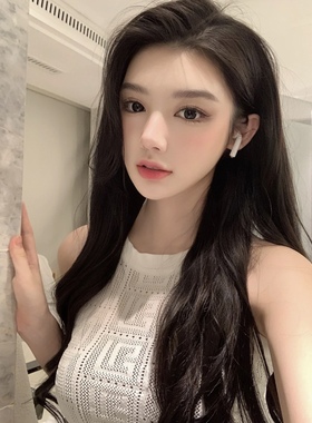 lovingu 8k多的小巴背心低调的富美穿搭立体镂空针织挂脖气质吊带