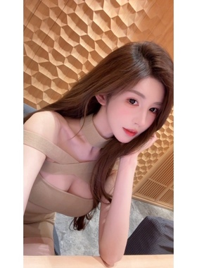 *包吸引女人的*性感交叉羊毛绑带挂脖镂空连衣裙