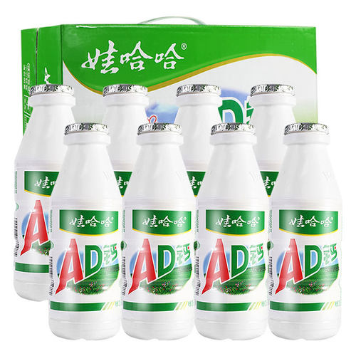 宝宝娃哈哈AD钙奶220ml*24大瓶整箱酸奶营养早餐饮料饮品儿童牛奶